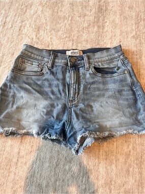 PINK Victoria's Secret Distressed Light Blue Denim Shorts